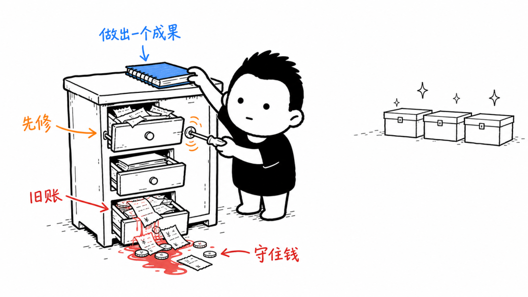 一天换三个主攻方向会消耗在来回切换上